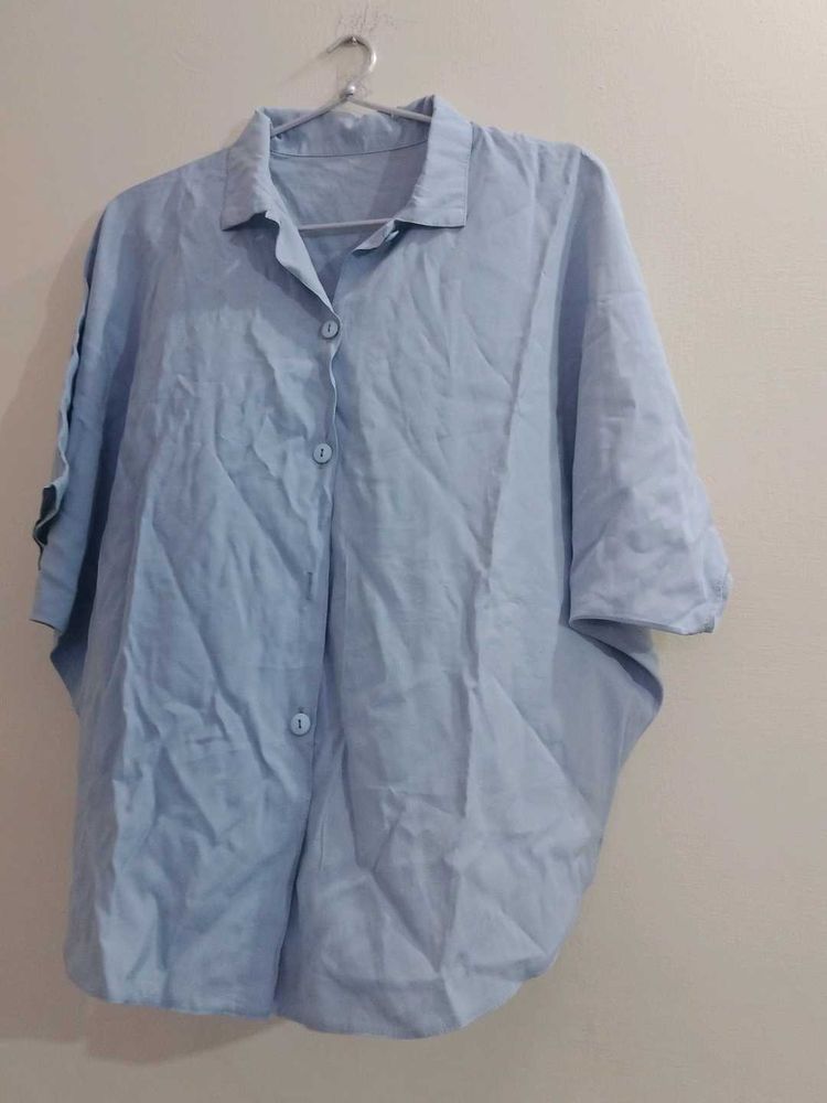 Blue Oversized Shirt
