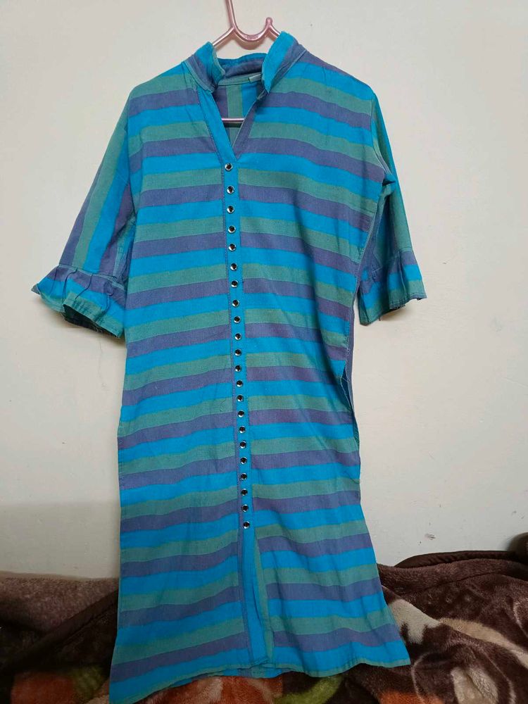 Collar Kurti Multicolored