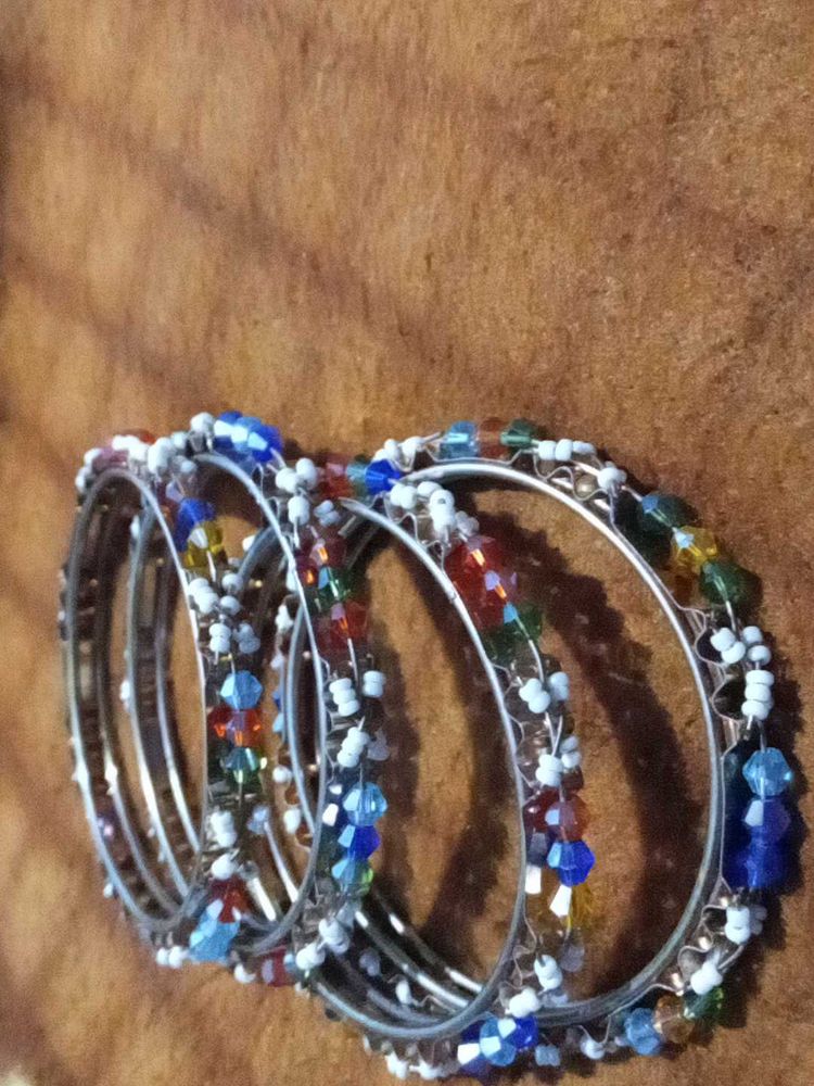 Colorful Beaded Bangle Set