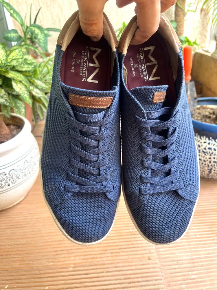 Mark Nason x Skechers Men’s Blue Knitted Sneakers