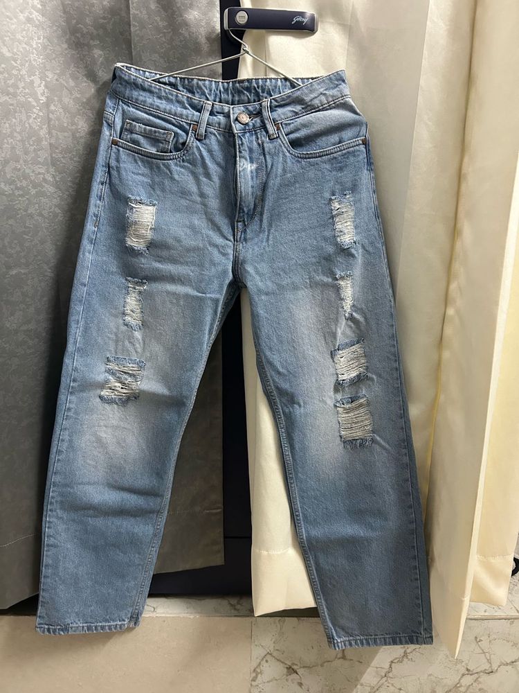 Ripped Light Wash Jeans