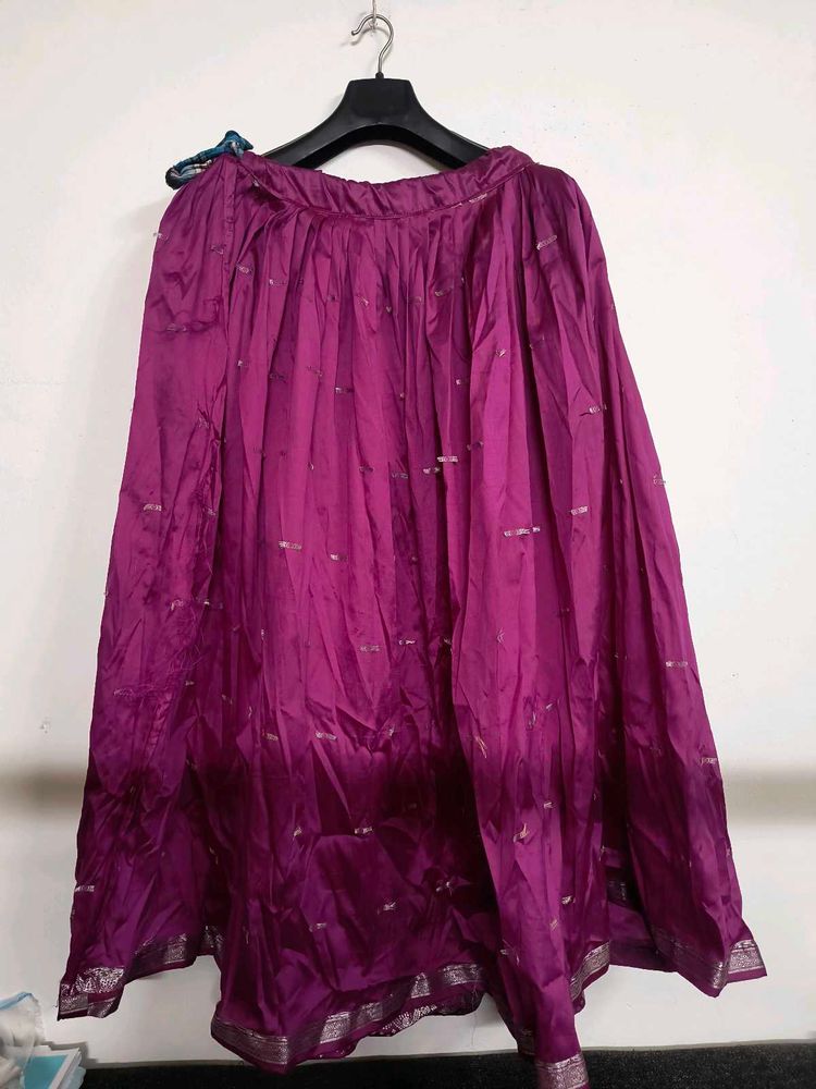 Handmade Rose Pink Lehenga Skirt