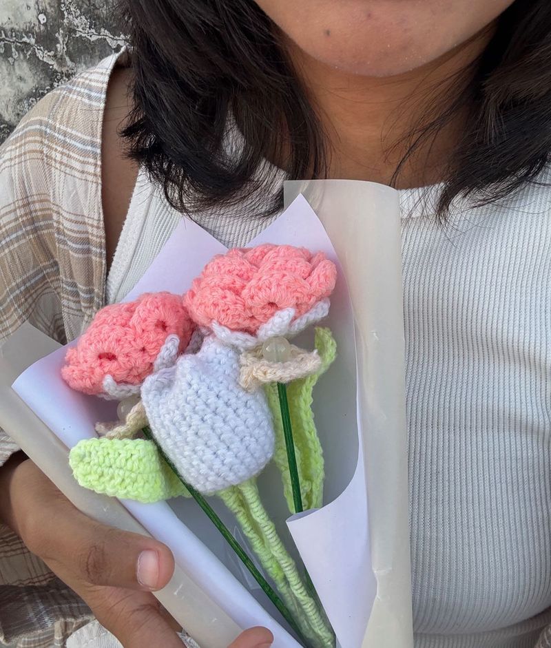 Crochet Bouquet Of Flowers 🎀