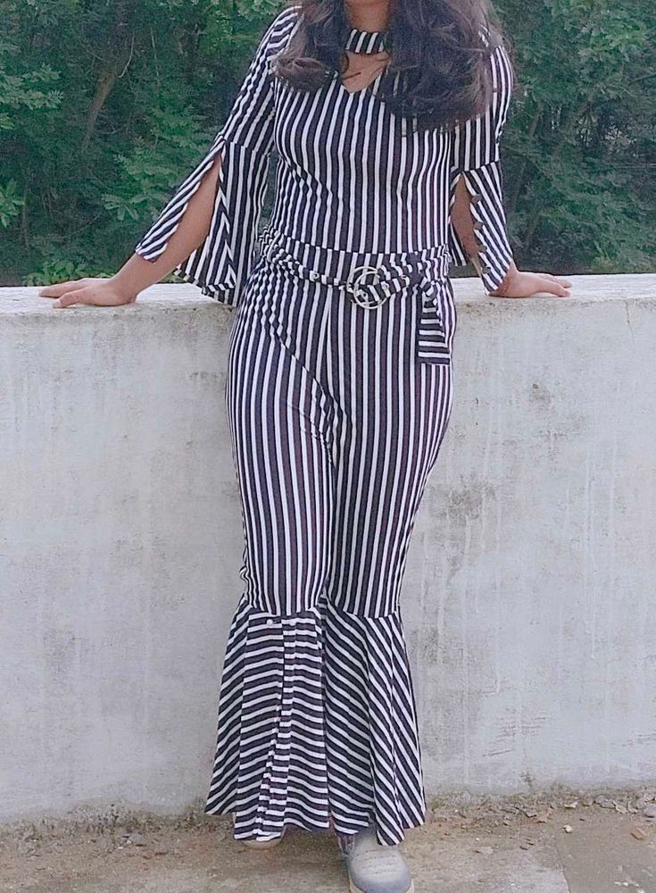 Striped Jumpsuit