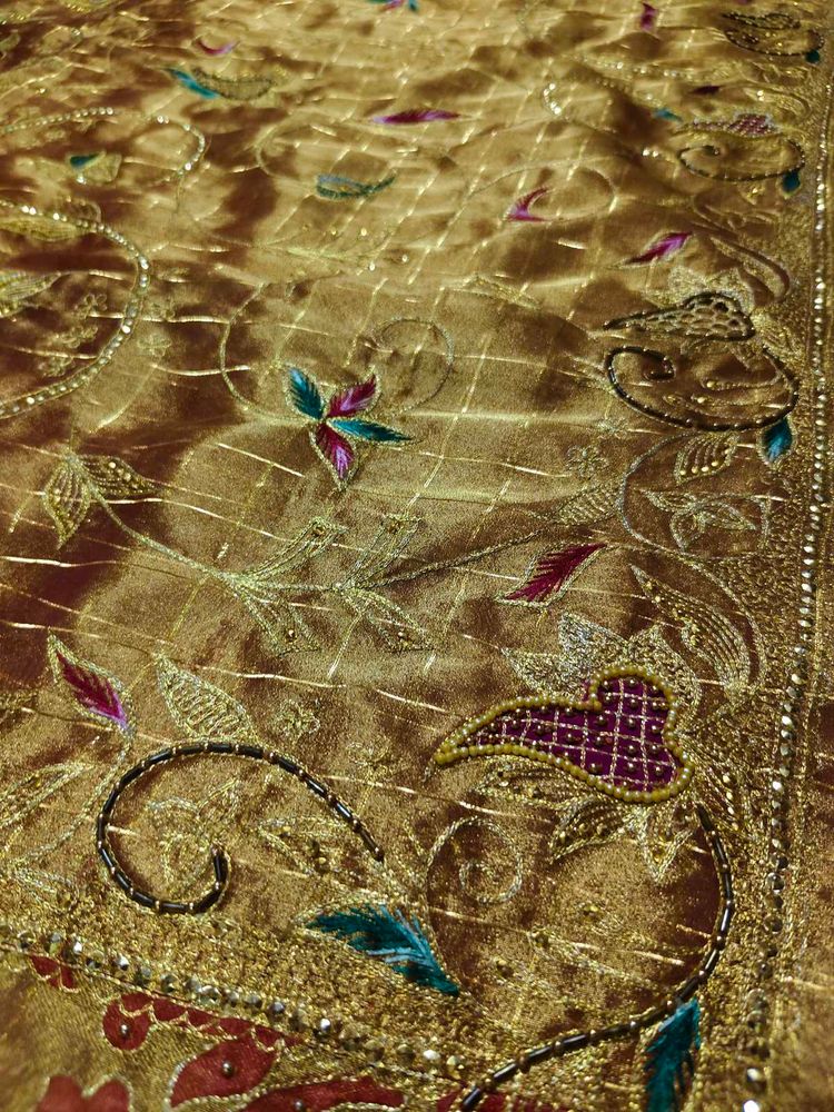 Organza Saree With Aari Tari Beautiful Work 🔥