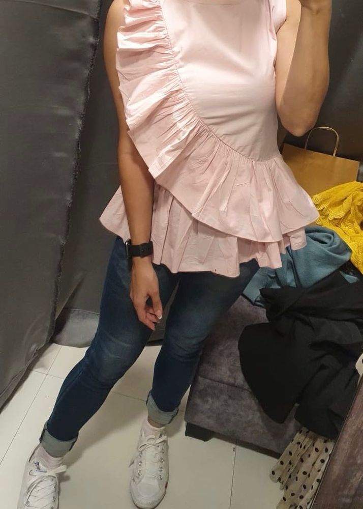 Pink Ruffle Top