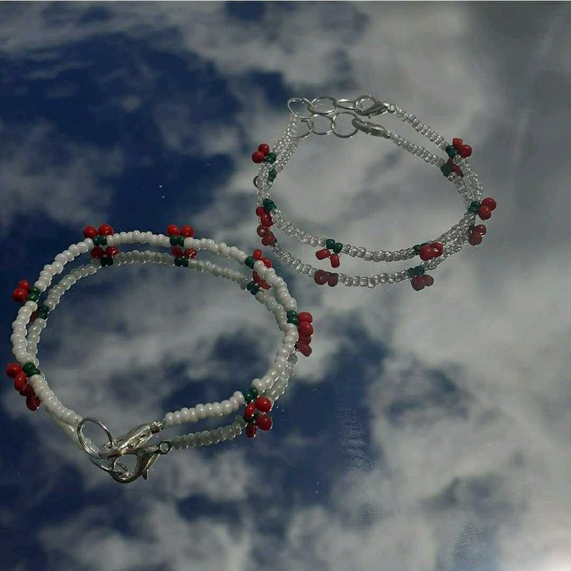 Cherry Beaded Bracelet