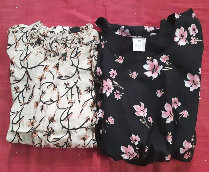 women's Floral Print dress combo