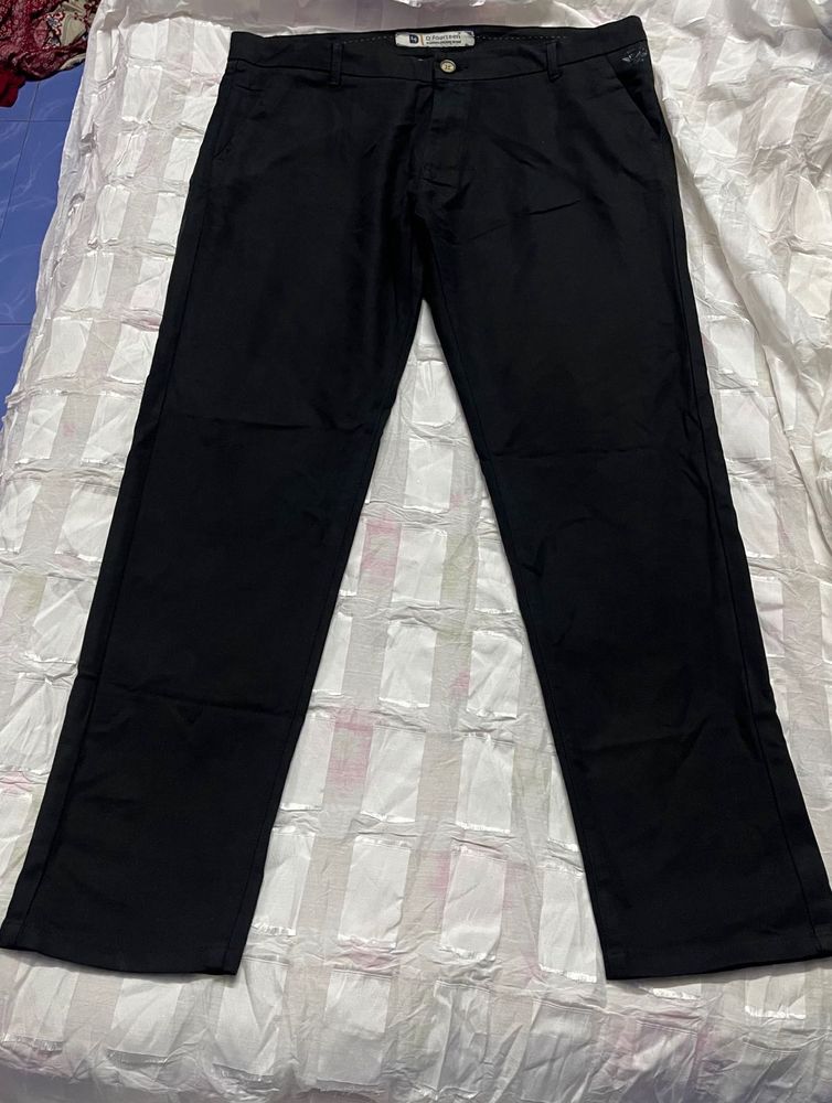 D Fourteen Branded Black Pant