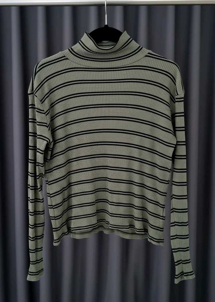 Striped Turtleneck Top