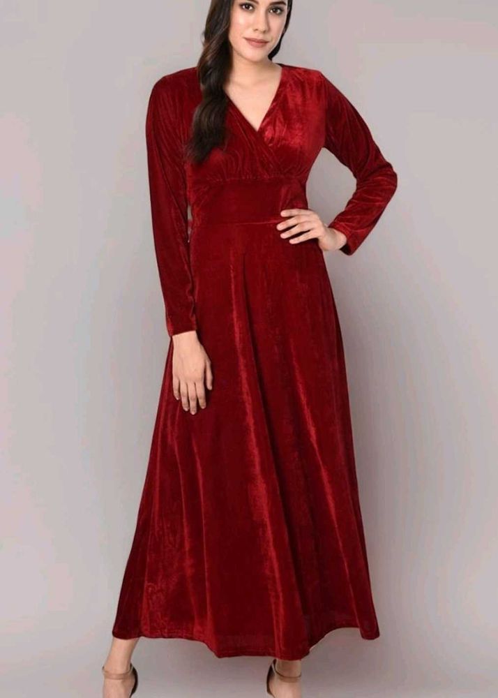 Elegant Velvet Maxi Dress