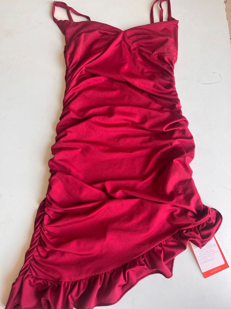 Maroon Mini Dress