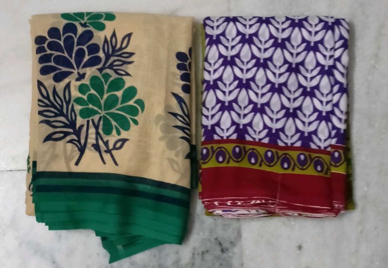 Floral Print Sarees