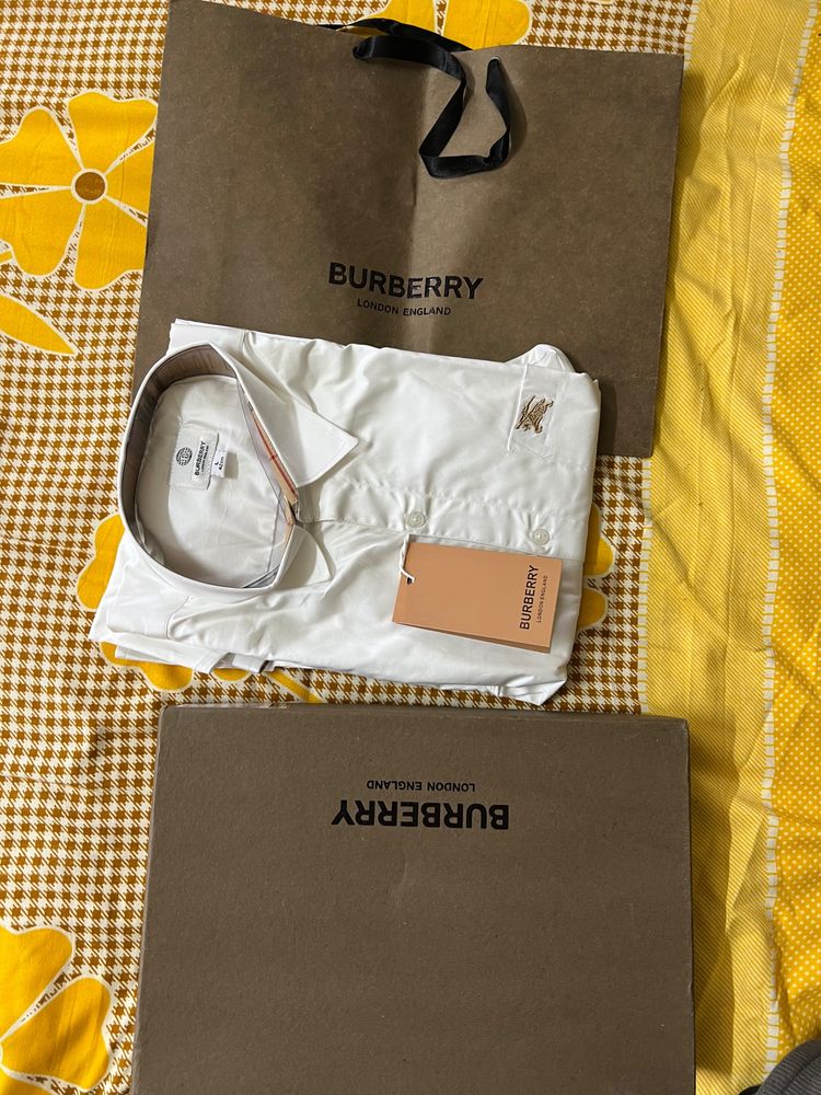 Men’s Burberry Luxury White Shirt Size 42