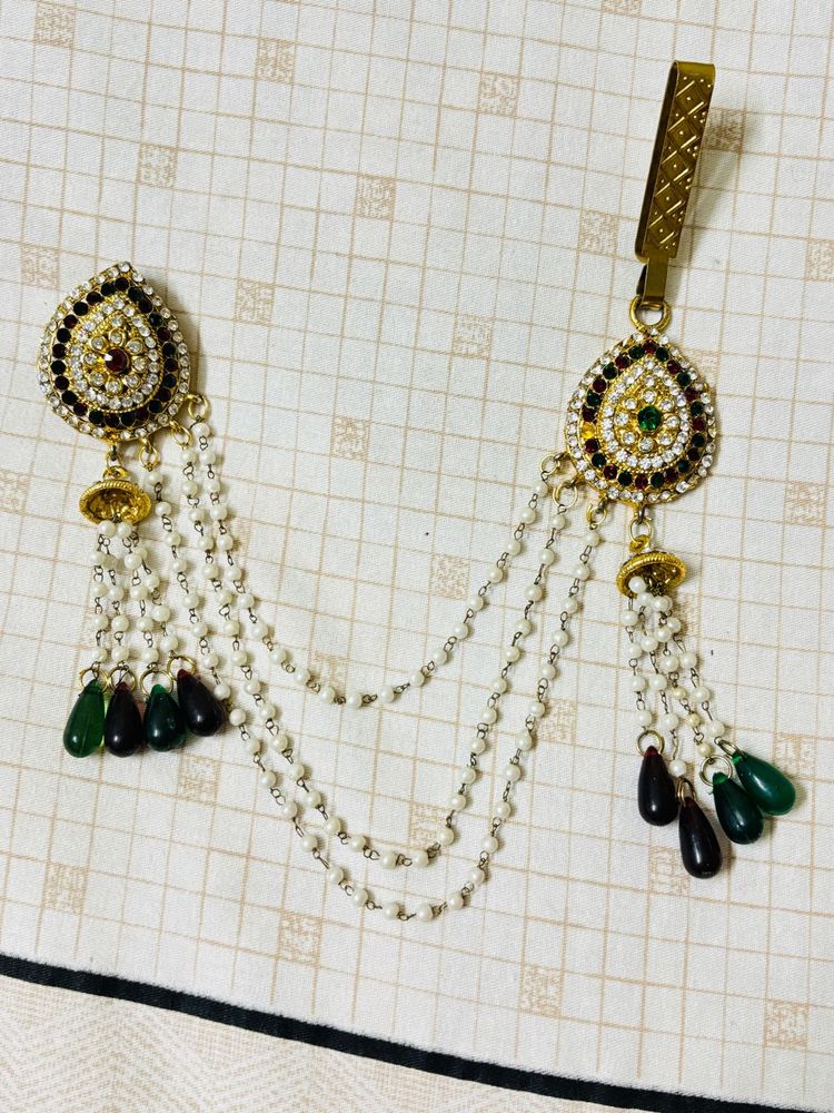 Indian Bridal Saari Pin with Hanging Clip