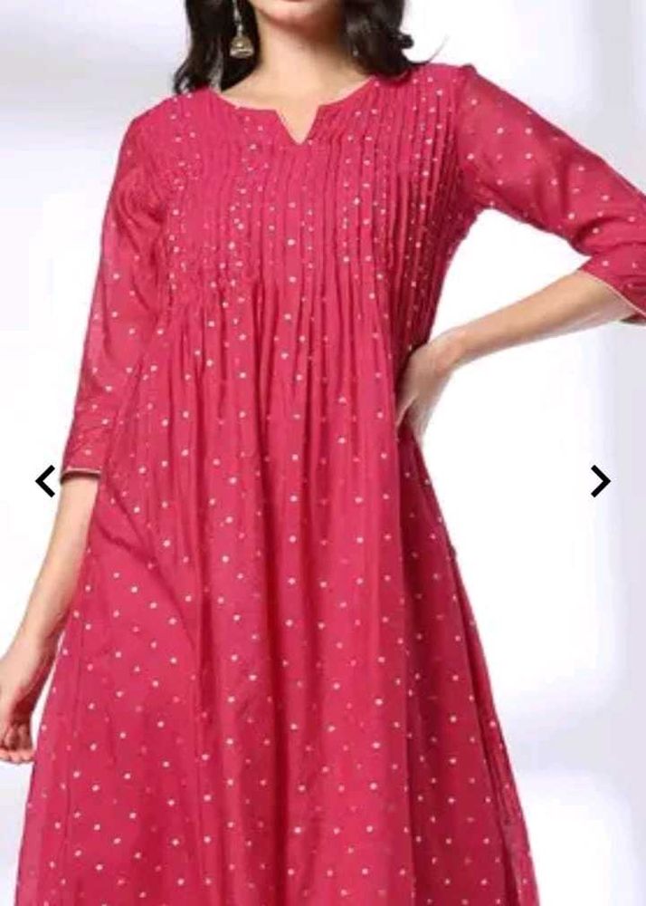 Pink Printed Kurta