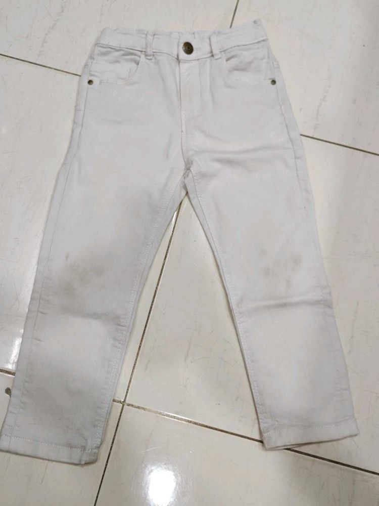 3-4 Year Old Kids White Jeans