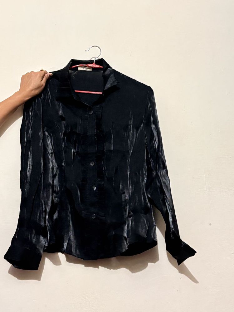 Elegant Black Button-Down Shirt