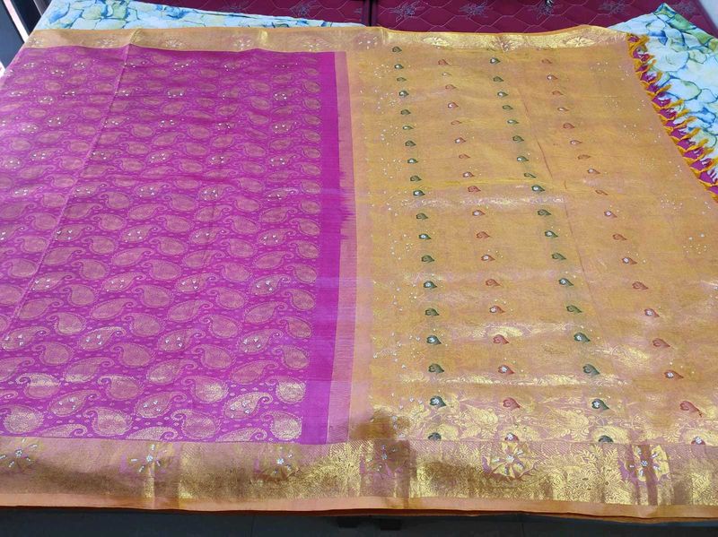 Pink Korvai Kanchipuram Silk With Patli Pallu