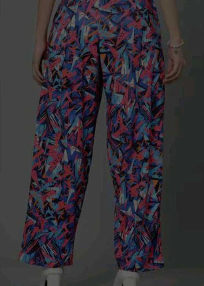 Patterned Palazzo Jogger Type Pant