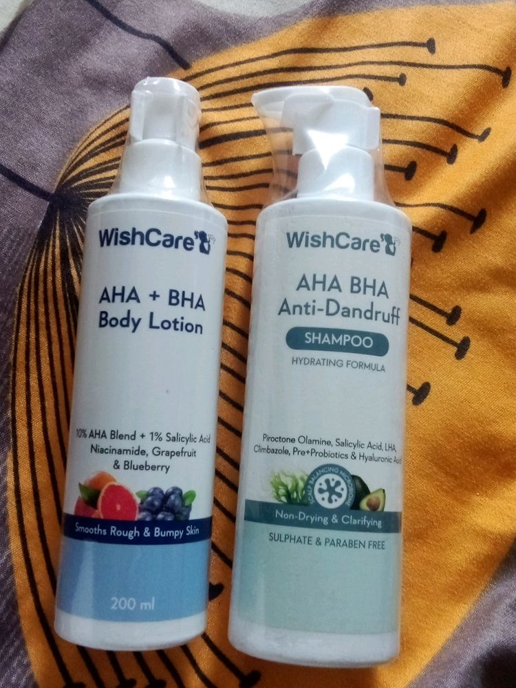 Combo Aha Bha Body Lotion N Shampoo