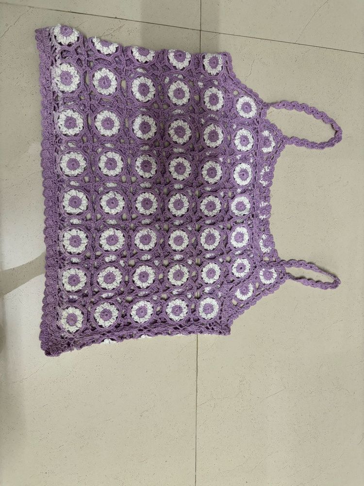 Knitted Handmade Lavender Top