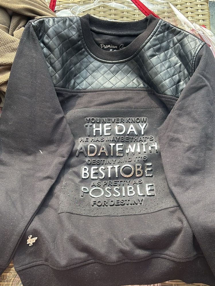 Branded Black Graphic Print Sweatshirt