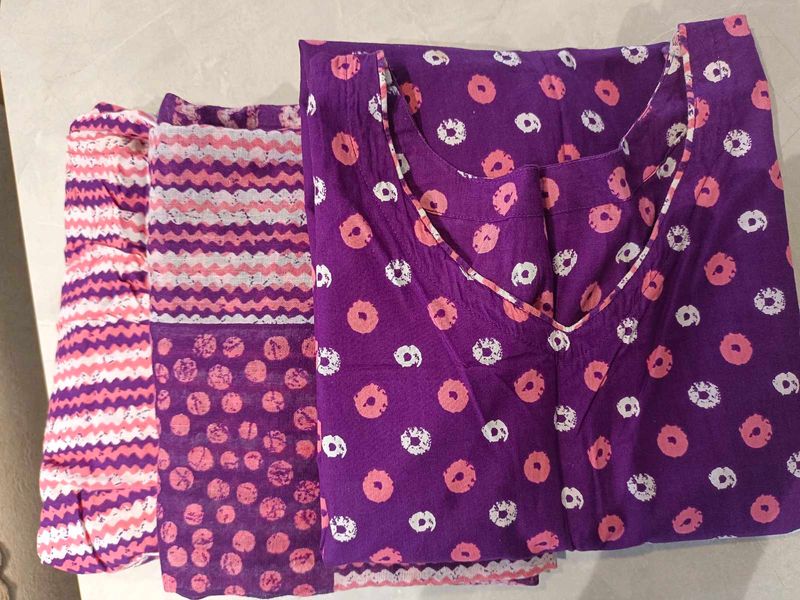 Cotton Kurta Set 💜