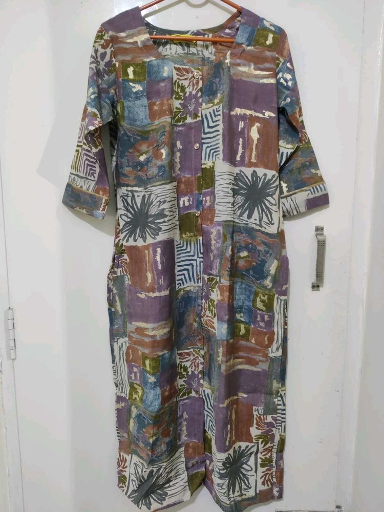 Vintage Patchwork Print Dress