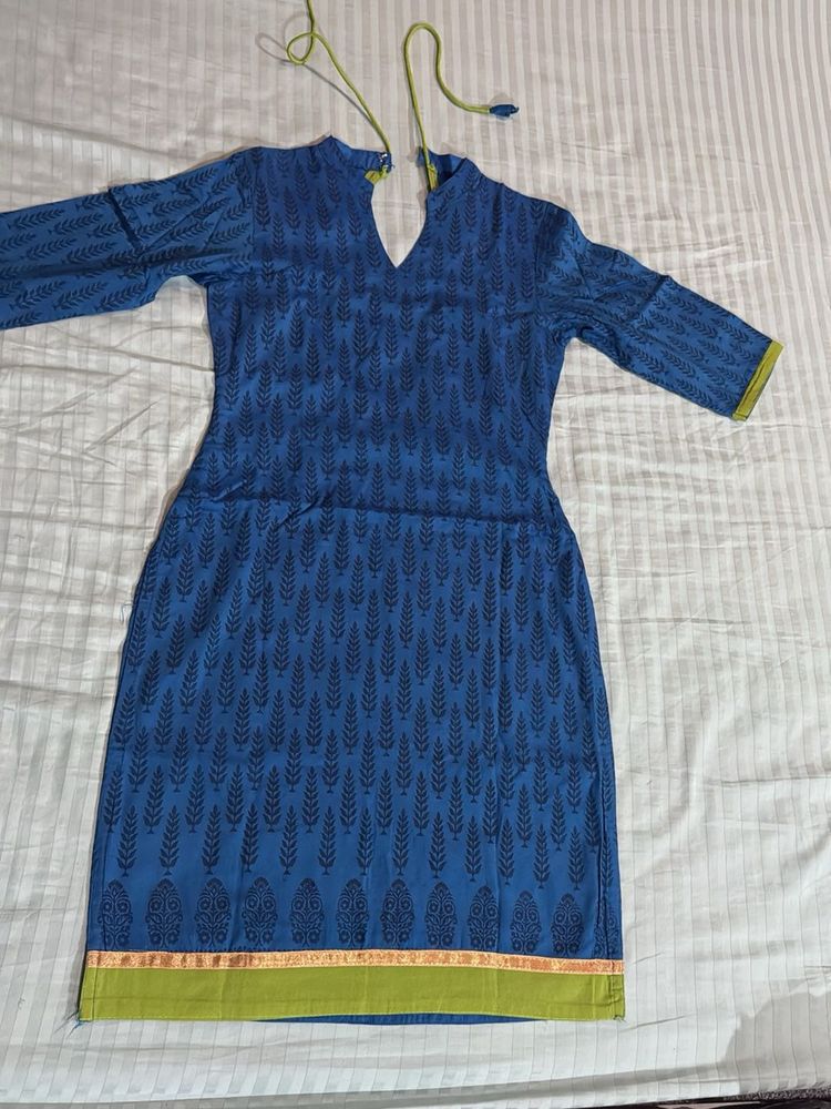 Blue Printed Kurta