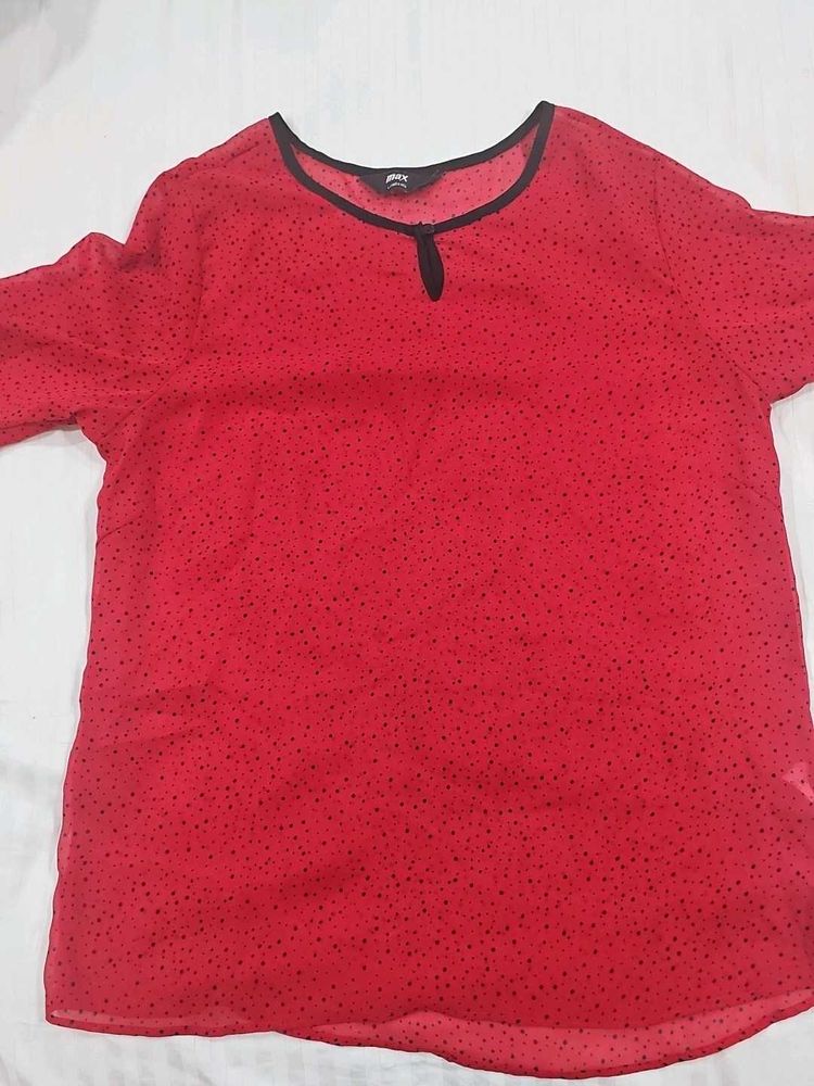 Red Polka Dot Top