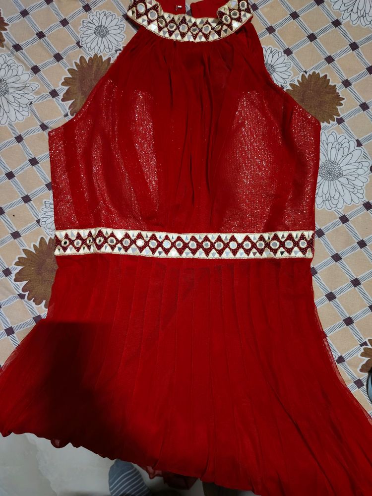 Beautiful partywear Red Gown