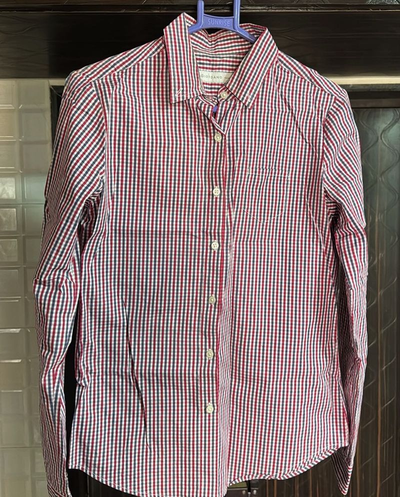 Checkered Button-Down Shirt