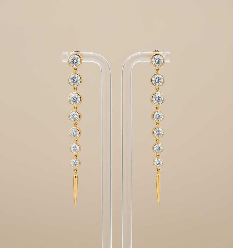 Dangling Crystal Earrings Anti tennis