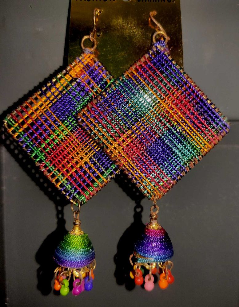 Colorful Jhumka Earrings