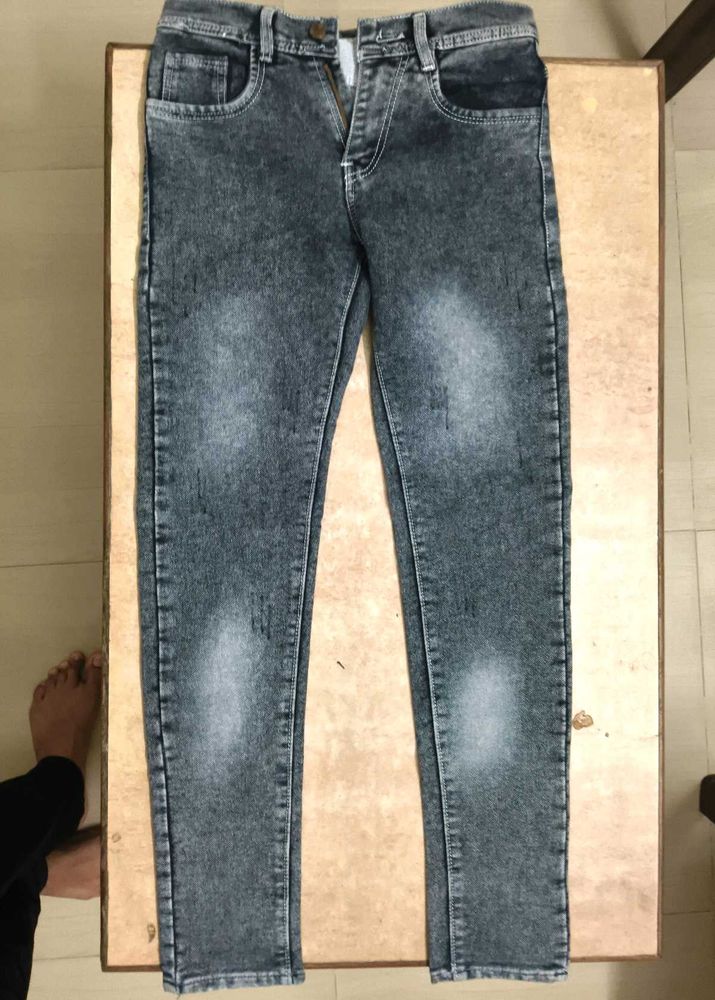 Stylish Grey Denim Jeans