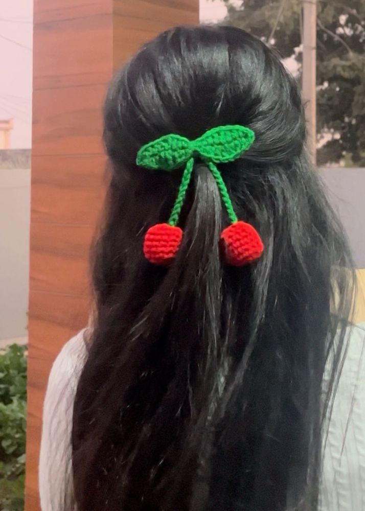 cherry hair clip