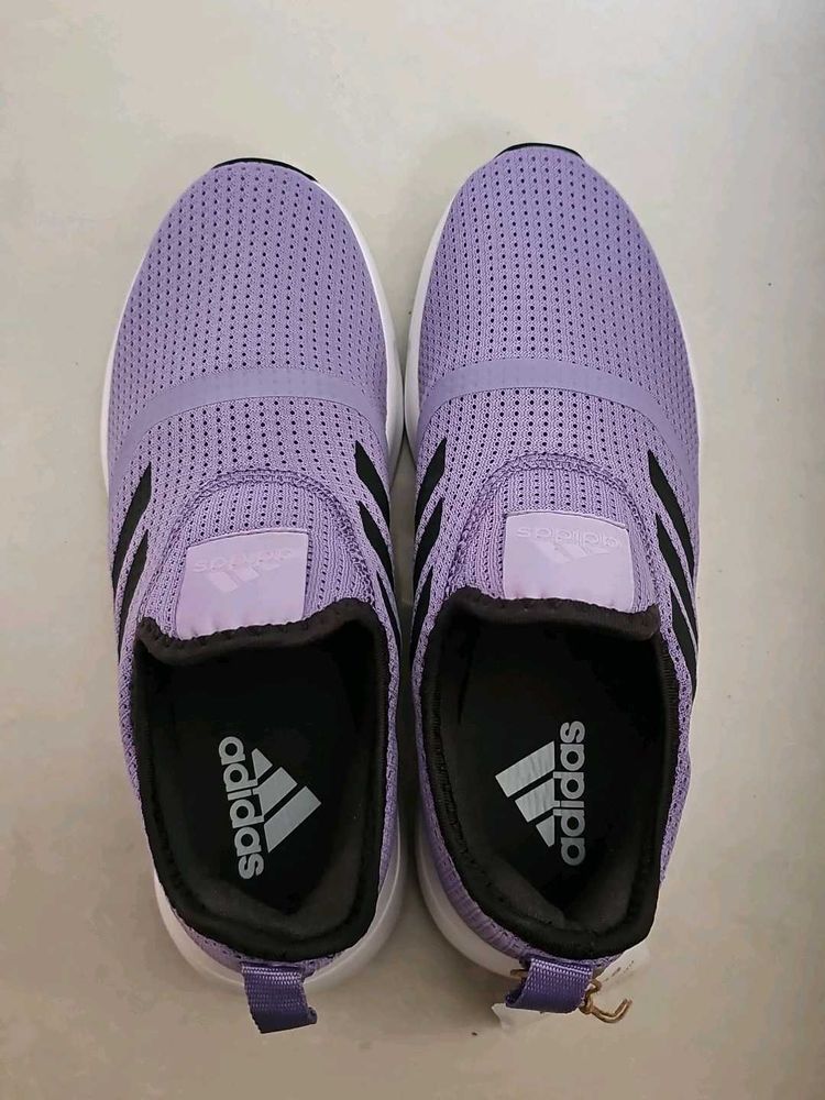 Adidas Purple Slip-On Sneakers