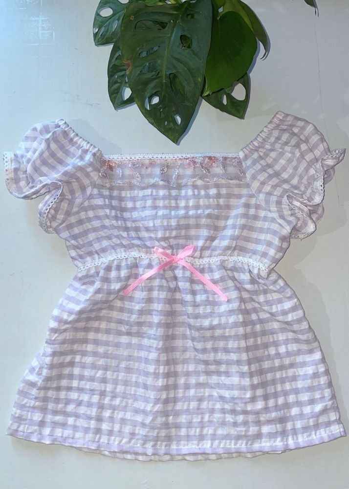 ✨ Fairycore Gingham Top💜✨🌸
