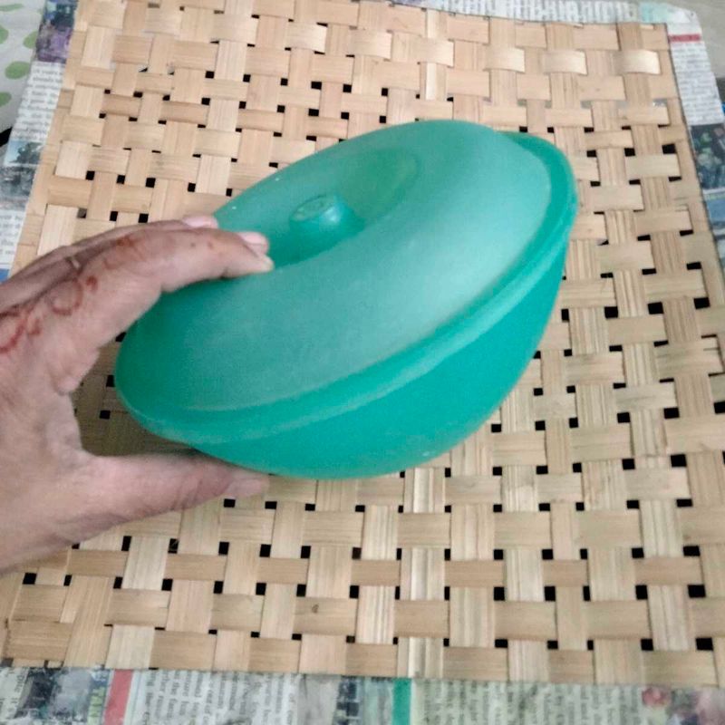 Frosted Plastic Bowl With Lid