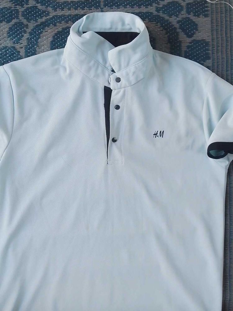 H&amp;M Light Blue Polo Shirt