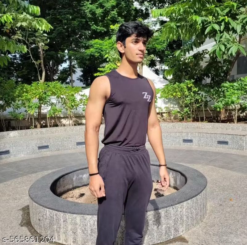 Black Sleeveless T-Shirt