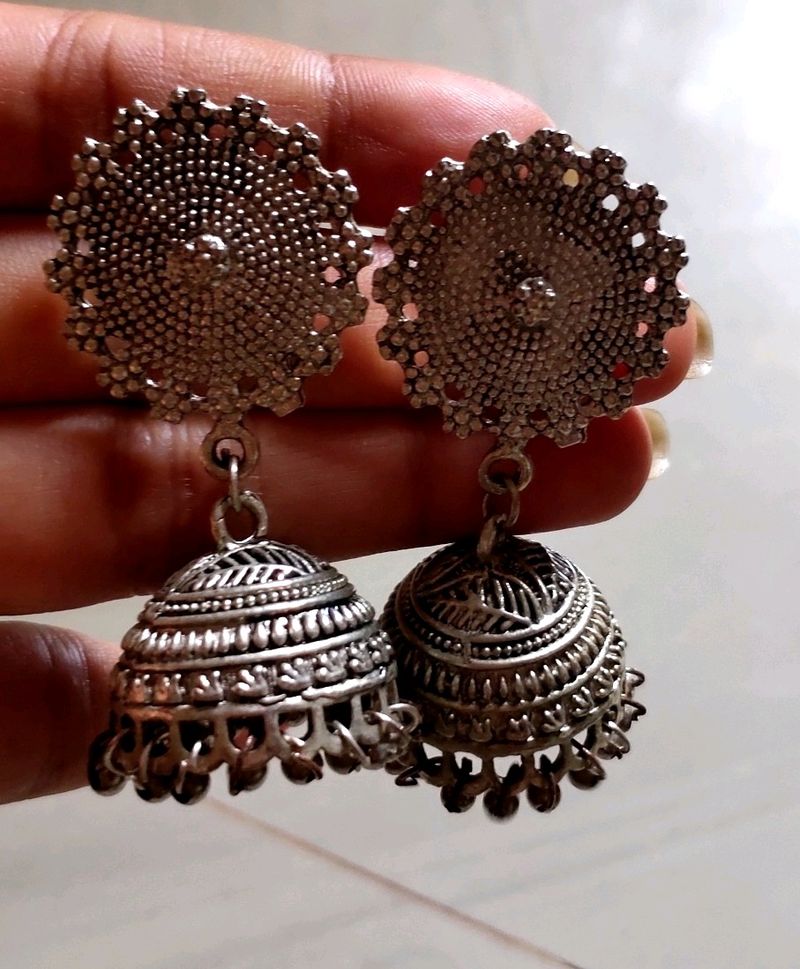 Oxidised Silver Earrings