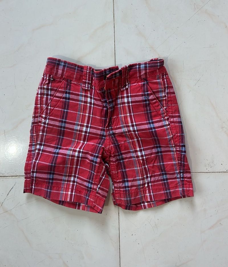 Red Plaid Shorts