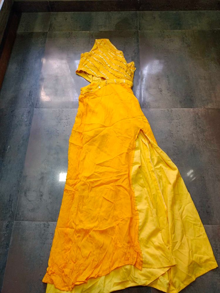 Cutout Yellow Dress