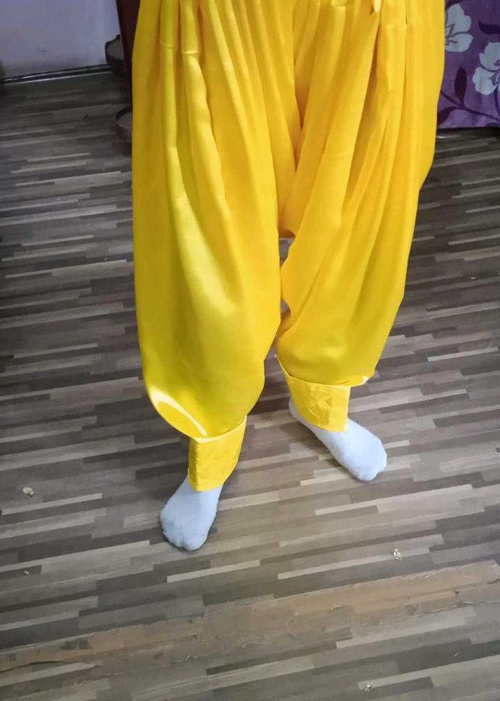 Satin Salwar Yellow