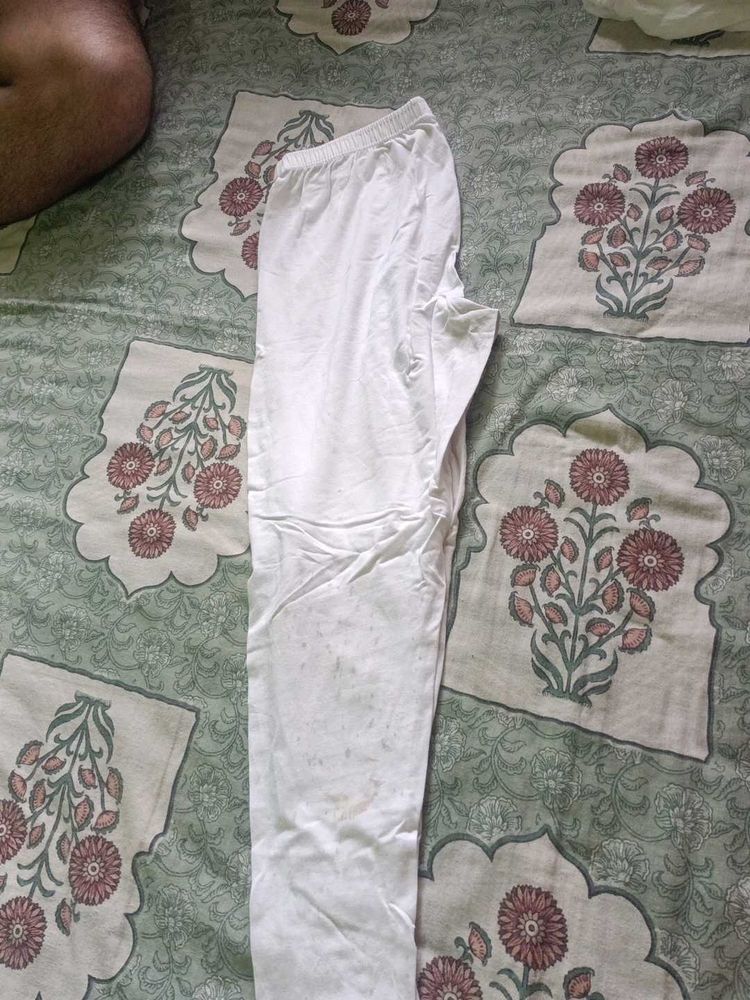 White Cotton Leggings