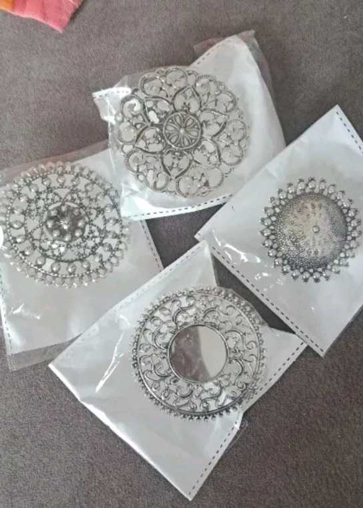 Silver Tone Rings - 4 pc set