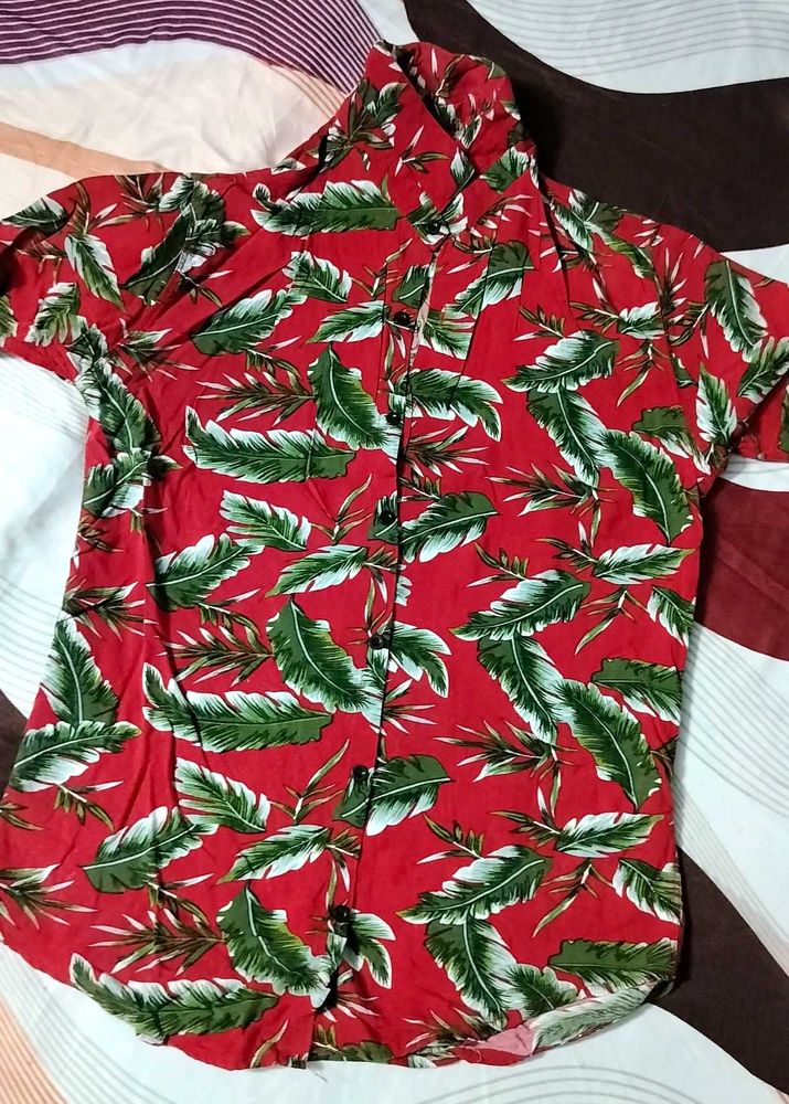 TROPICAL PRINT SHIRT 🏵️
