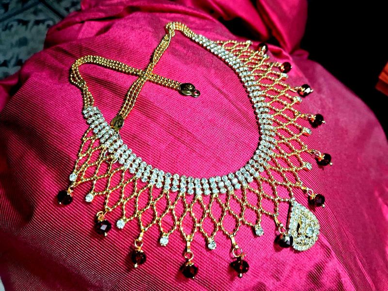 Sparkling Gold &amp; Crystal Statement Necklace